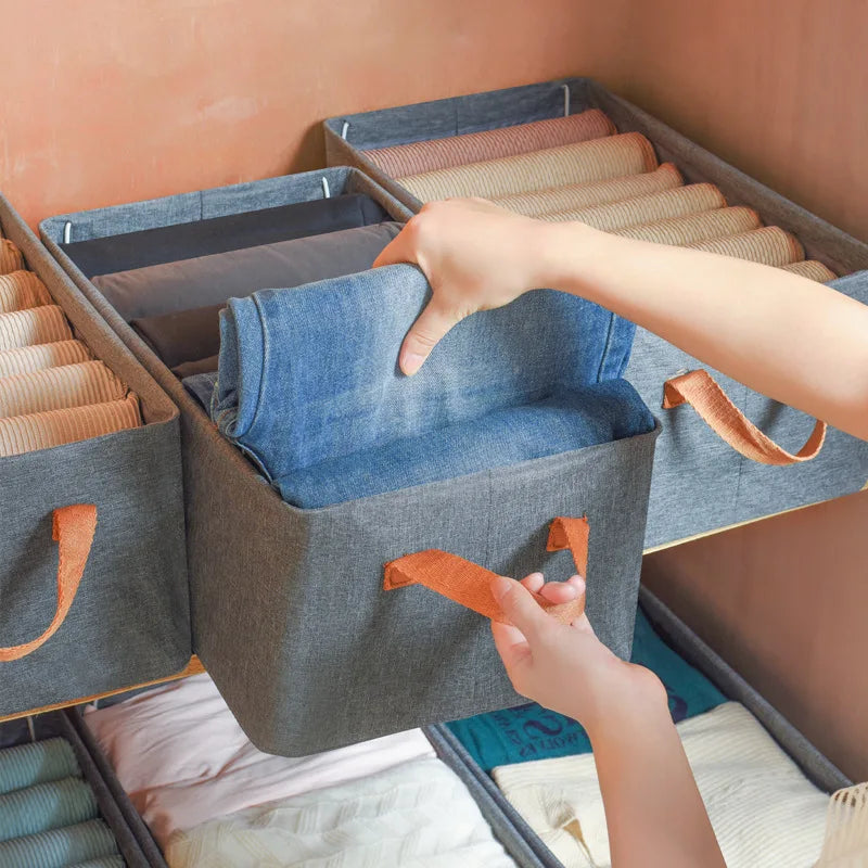 Thicken Clothes Organizer Pants Sweater Storage Cabinets Drawers Organizer Jeans Storage Box Wardrobe Clothes Storage Organizers