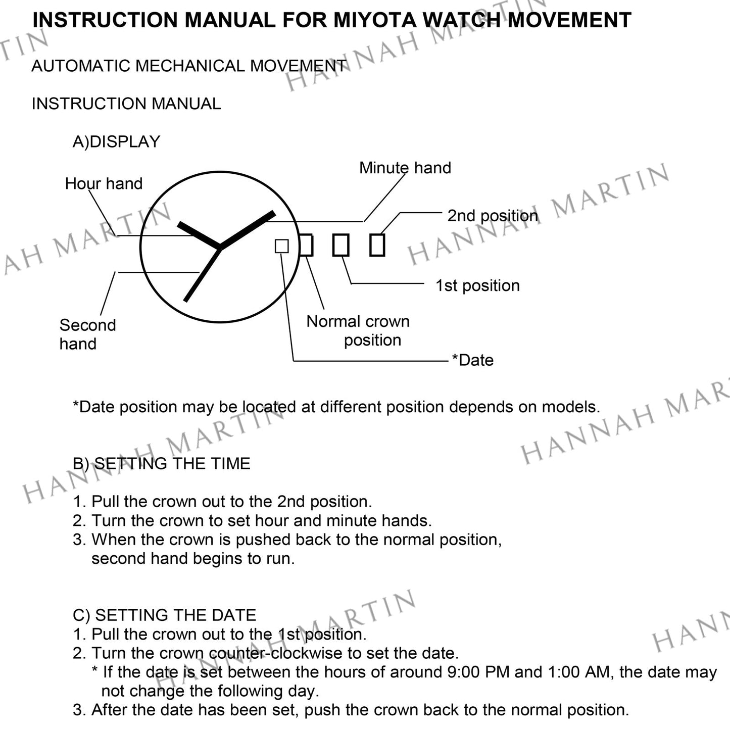 Automatic Mechanical Watch 316 Stainless Steel Case