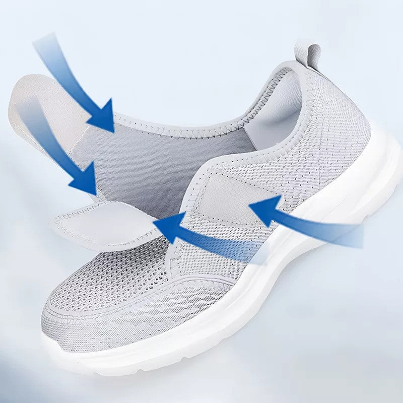 Sapato Ortopédico Feminino para Pés Inchados e Sensíveis