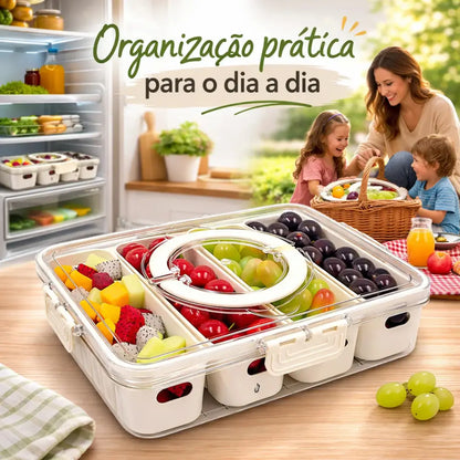 Pote Hermético Organizador com 4 Divisórias