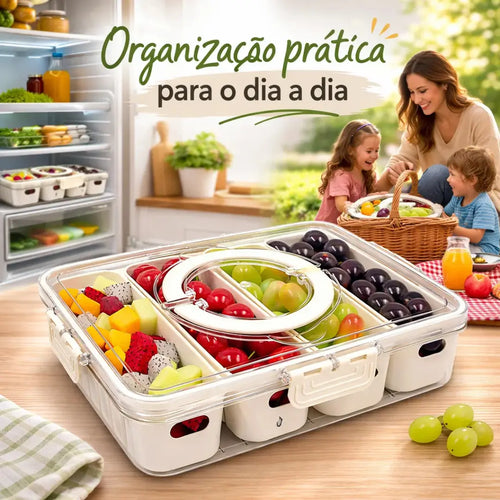 Pote Hermético Organizador com 4 Divisórias