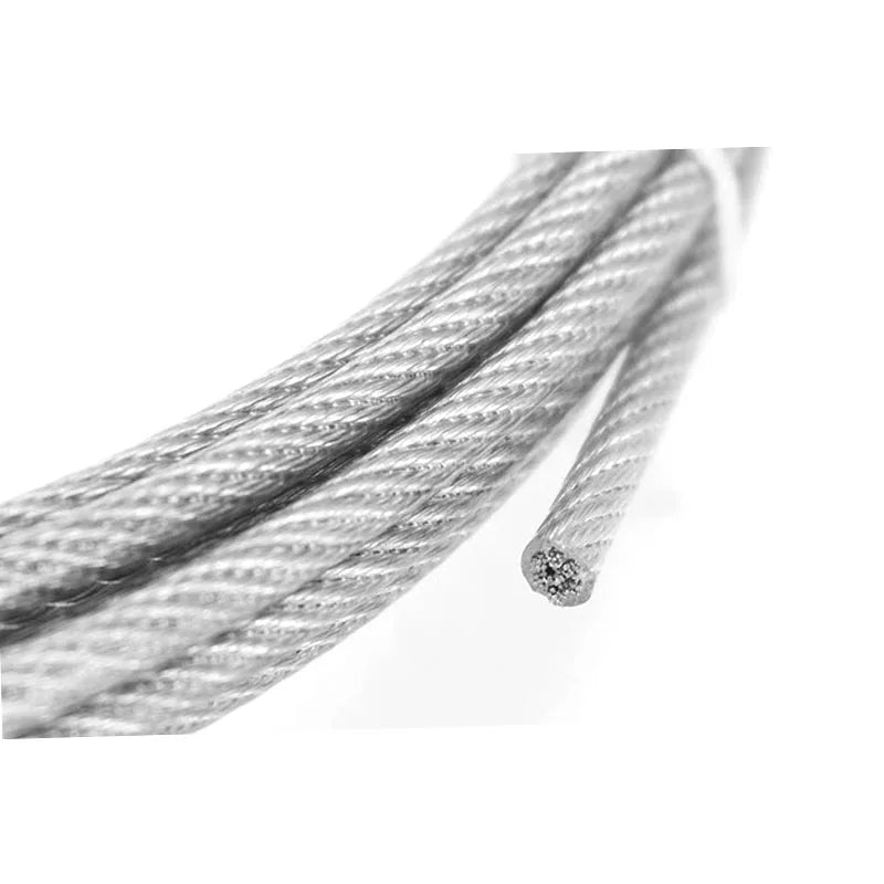 Cabo de Aço com Revestimento em PVC – Cordão Flexível para Iluminação e Suspensão