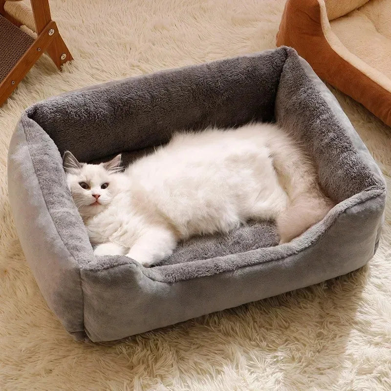 Cama para Gatos e Cães Pequenos – Almofada Pelúcia Macia