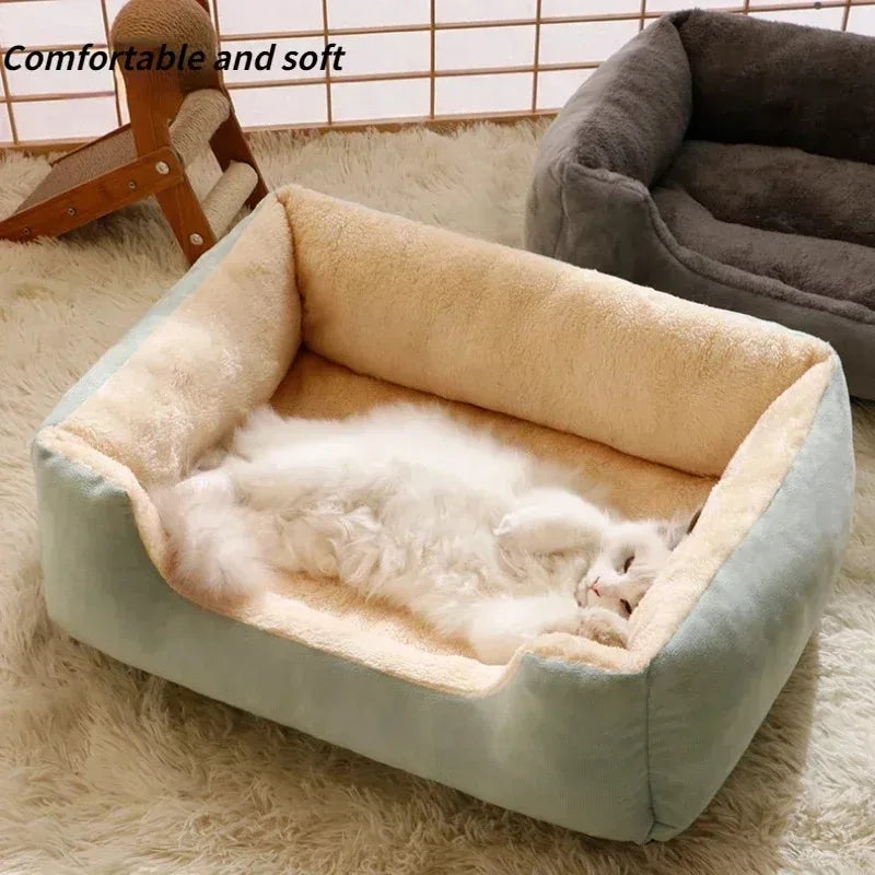 Cama para Gatos e Cães Pequenos – Almofada Pelúcia Macia