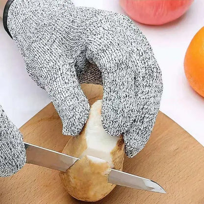 Luvas Anti-Corte de Segurança em Aço Inoxidável – Proteção para Açougueiro e Trabalho