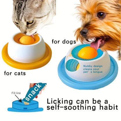 Tapete de Lamber para Cães e Gatos – Alimentador Lento com Iogurte