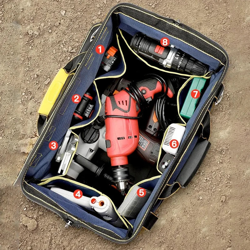 Bolsa de Ferramentas Multifuncional 13 a 23 Polegadas – Impermeável para Eletricistas