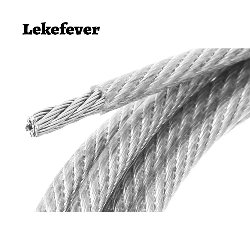 Cabo de Aço com Revestimento em PVC – Cordão Flexível para Iluminação e Suspensão