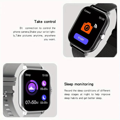 Smartwatch LAXASFIT 2025 – Relógio Inteligente com Chamadas Bluetooth e Monitor Fitness
