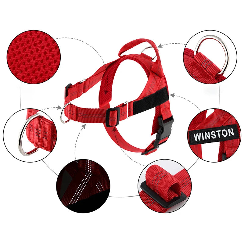 Personalized Reflective No Pull Harness for Small Medium Dog Washable Explosion-proof Comfort Dog Harnesses Pechera Para Perro