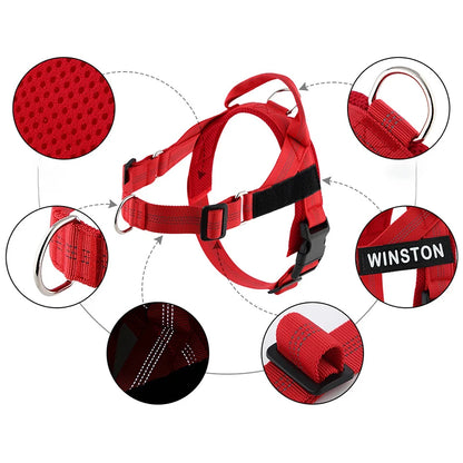Personalized Reflective No Pull Harness for Small Medium Dog Washable Explosion-proof Comfort Dog Harnesses Pechera Para Perro