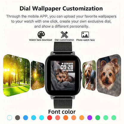 Smartwatch LAXASFIT 2025 – Relógio Inteligente com Chamadas Bluetooth e Monitor Fitness