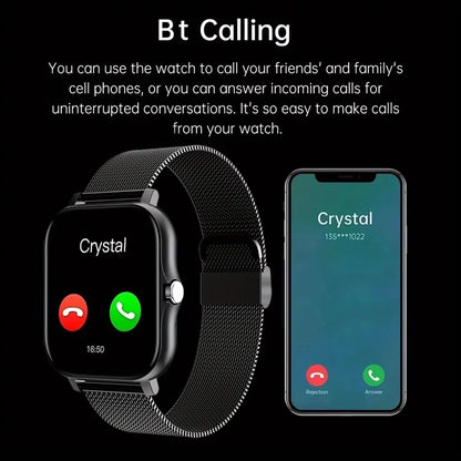Smartwatch LAXASFIT 2025 – Relógio Inteligente com Chamadas Bluetooth e Monitor Fitness