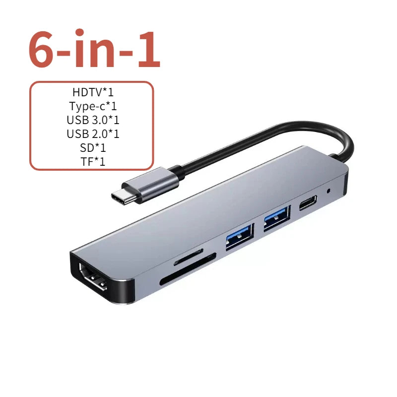 Hub USB-C para HDMI 4K – Adaptador USB 3.0 com Carregamento PD para MacBook, iPad e Notebook
