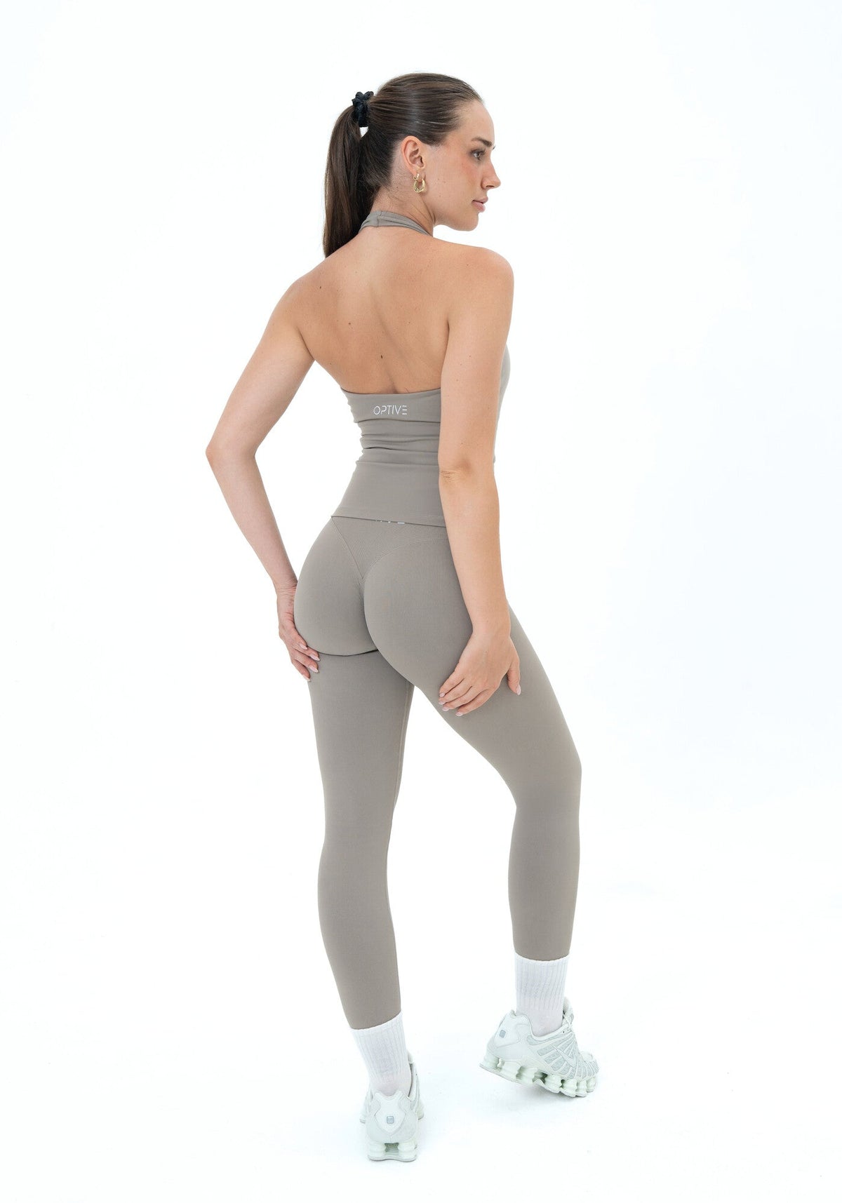 Legging UNITY V-Shape Scrunch – Efeito Push-Up Cinza Crepúsculo