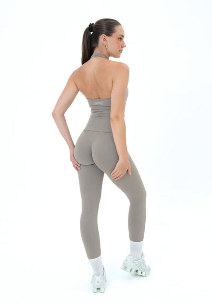 Legging UNITY V-Shape Scrunch – Efeito Push-Up Cinza Crepúsculo